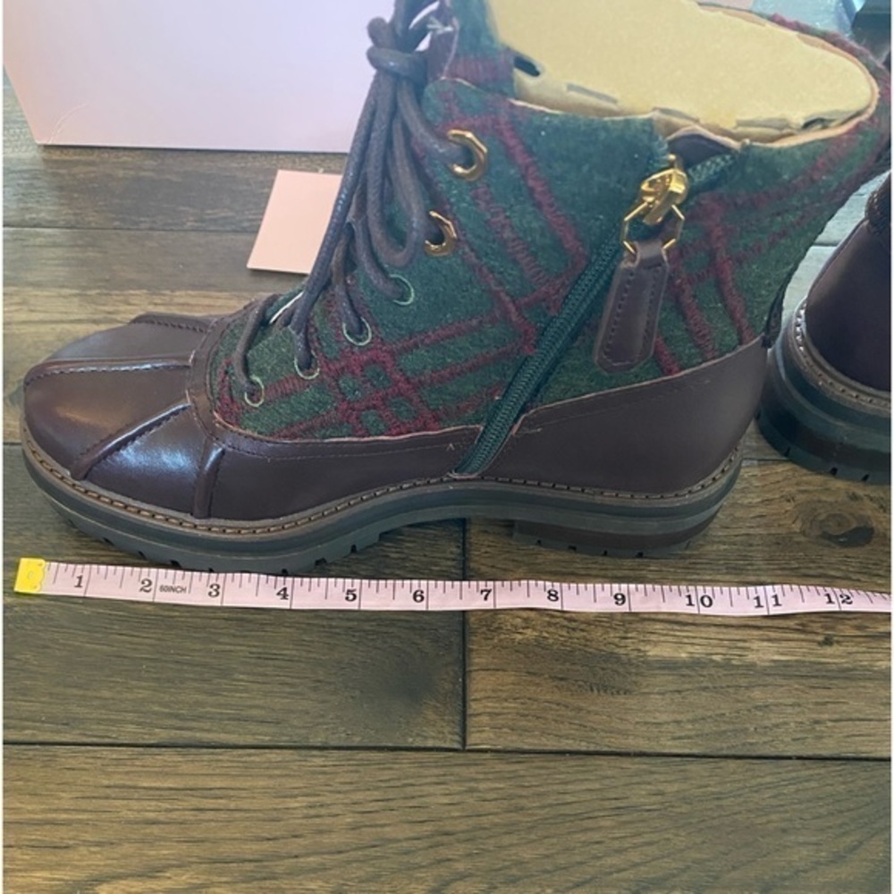 Louise et Cie Sarni Boot Plaid & Brown Platform & Chunky Heel SZ 7 NIB! - Picture 8 of 15
